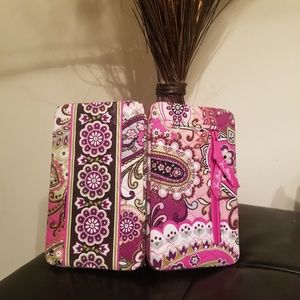 Vera Bradley Paisley Snap Close Large Wallet